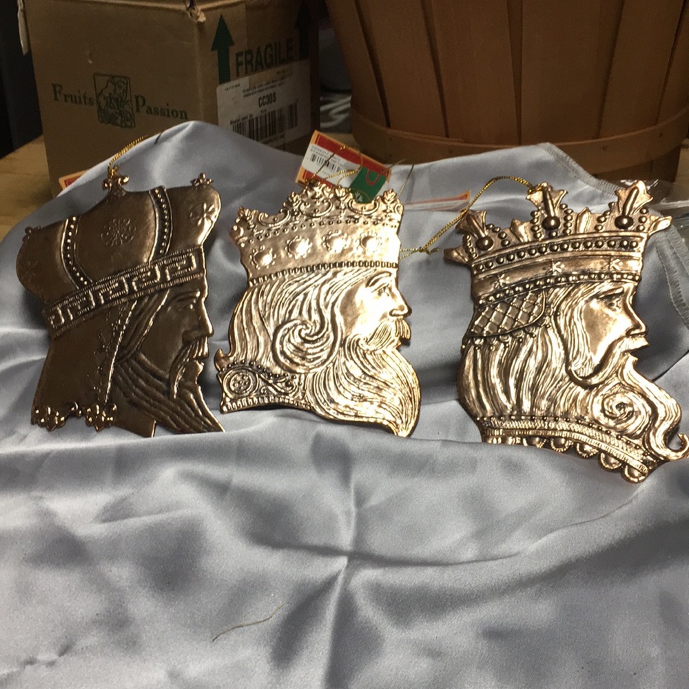 NWT Antique copper ornaments the 3 Wise Men